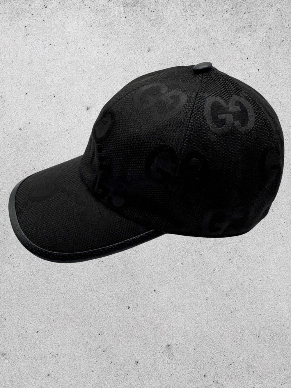 Gucci Jumbo GG Canvas Baseball Hat Black New Fast Shipping USA